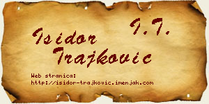 Isidor Trajković vizit kartica